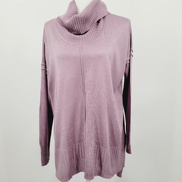 CUPIO Lavender Cowl Neck Long Sleeve Sweater - Picture 1 of 11